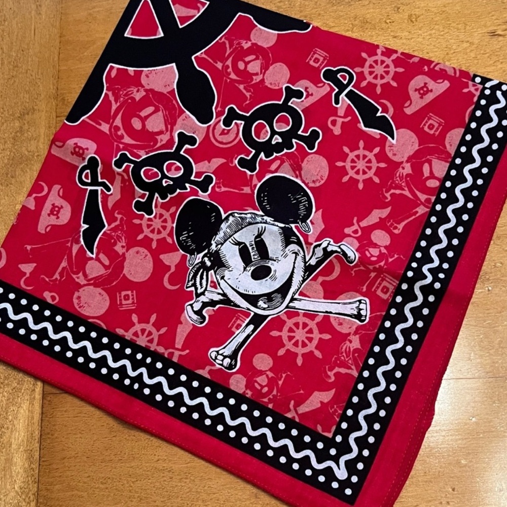 Red Pirate Mickey Bandana & Disney Castaway Backpack Package Deal - $25 Total ❤️
